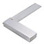 3in 75mm Engineer Tri Set Square Right Angle Straight Edge Stainless Steel