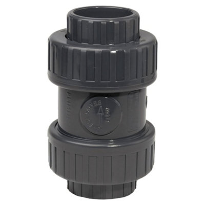 3in Grey PVC Double Union Check Valve