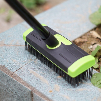 3in1 Extendable Weed Brush Garden Patio Cleaner Moss Leaf Removal Scraping Tool - 6