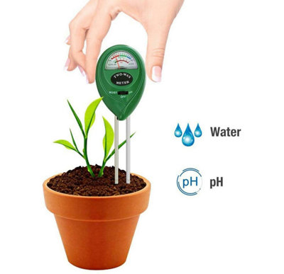 3in1 Soil PH Tester Water Moisture Light Test Meter Kit For Garden Plant Flower