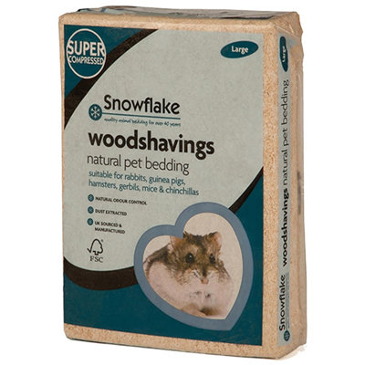3kg (1 Bag) Large Animal Pet Bedding Wood Shavings With Odour Control Dust Extracted Ideal For Hamster & Gerbil