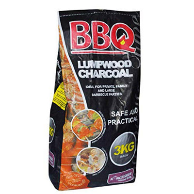 3KG Bbq Lumpwood Charcoal - Safe And Practical - Less Smoke And Spitting Than Other - Perfect For Professional Caterers