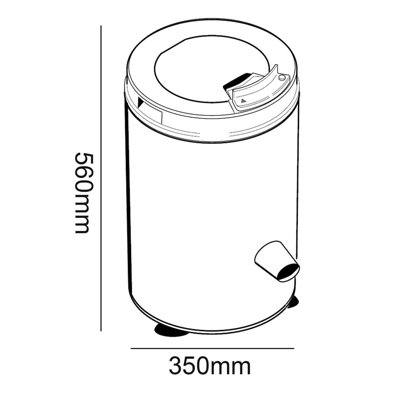 3kg Gravity Spin Dryer In White 2800rpm 350W SIA SD3WH DIY at B Q