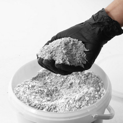 3kg White Rock Salt De-Icing Kit Bucket with Gloves, Food Safe Reusable Tub