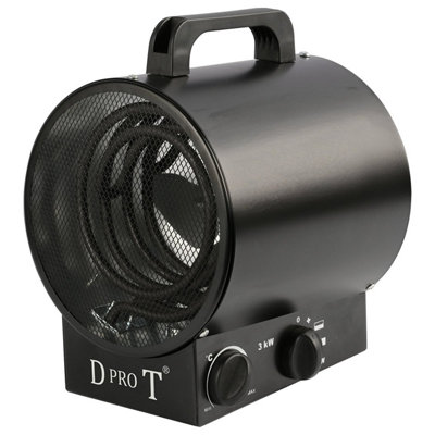 3kW Electric Fan Heater with Thermostat Industrial Space Heater