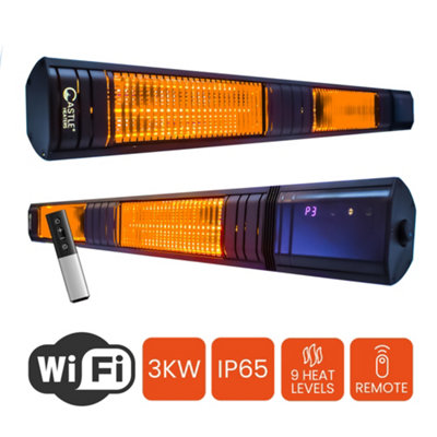 3KW Infrared Heater KMH-30R9 Wall Mounted with Remote Control