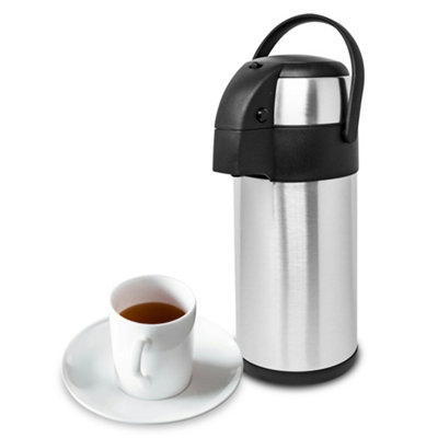 3L Garden Stainless Steel Air Pot Hot Drinks Flask Travel Vacuum