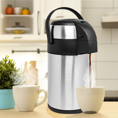 3L Garden Stainless Steel Air Pot Hot Drinks Flask Travel Vacuum Airpot New