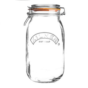 3L Round Clip Top Kilner Jar Glass Storage Preserve Jar Airtight Dry Food