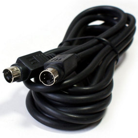 3m (10 Foot) 4 Pin S Video Male to Plug Cable Lead SVHS Laptop Monitor Mini Din