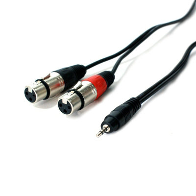 3.5mm To Dual XLR Male Cable — Stereo Jack To 2 XLR Audio Lead (1m, 3m, 5m) 7 thumbnail image