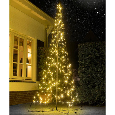 3m All Surface Outdoor Christmas Tree Freestanding Weather Resistant Festive Garden Decoration with 320 Twinkling LED
