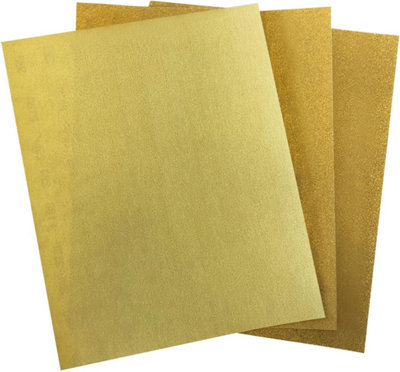 3M Aluminium Oxide Assorted Hand Sanding Sheets Gold 3 Pack - 3