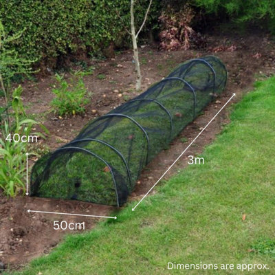 3M Black Poly Cloche Garden Grow Tunnel