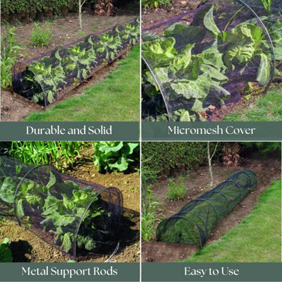 3M Black Poly Cloche Garden Grow Tunnel - 4