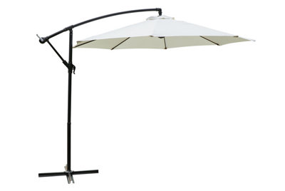 3m Cantilever Garden Parasol - Cream