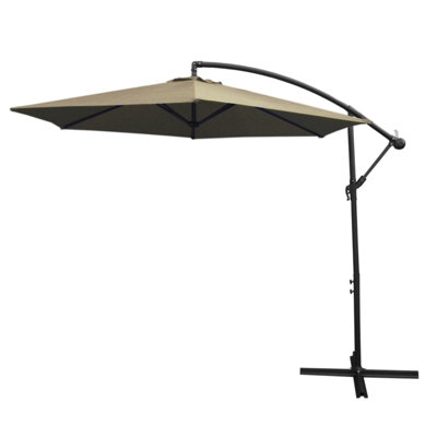 3m Cantilever Garden Parasol Hanging Umbrella