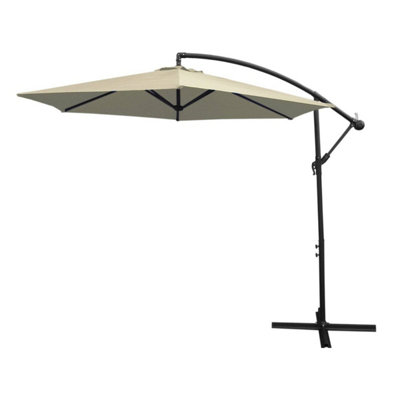 3m Cantilever Garden Parasol Hanging Umbrella