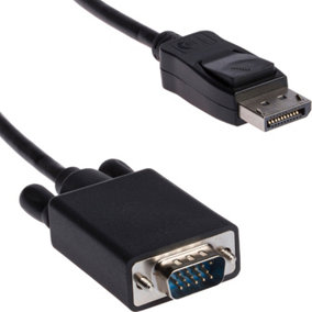3m DisplayPort Male To VGA Plug Cable Lead 15 Pin Monitor PC Video Converter