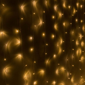 3M Indoor Plug in Christmas Curtain Fairy Lights