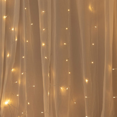 3M Indoor Plug in Curtain Fairy Lights