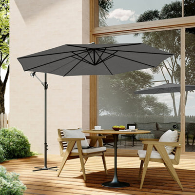 banana parasol patio umbrella 3m Hanging Cantilever Garden with Cover in Green Cheaper Online protecting you and your family from harsh sunlight Restaurant Square Banana Roman Outdoor