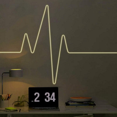 3M LED Neon Light Strip Kit Day Light 4000K with UK Plug Power Supply 12V Waterproof