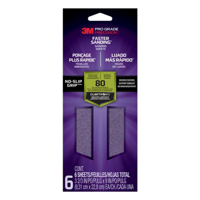 3M Sander Sheet (Pack of 6) Grey (One Size) | DIY at B&Q