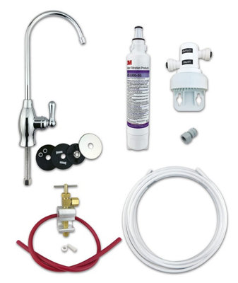 3M Under Sink Drinking Water Filter Kit with AP2-C405-SG Bacteria Rated Filter FULL DIY System - Baseball Tap