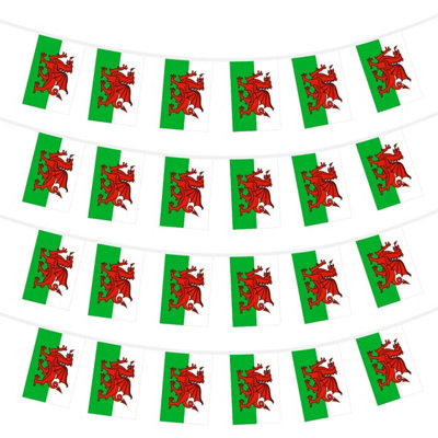 3m Wales Welsh Dragon Polyester Flag Bunting