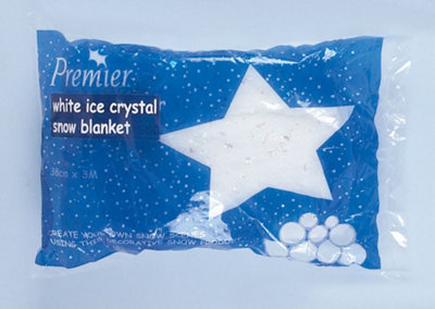 3m x 38cm Sparkly Ice Crystal Christmas Fake Snow Scene Drape Material