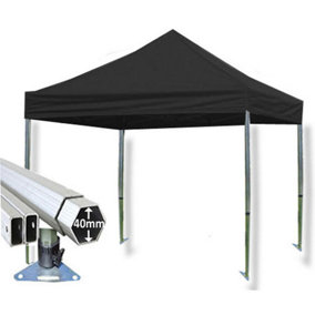 3m x 3m Extreme 40 Instant Shelter Pop Up Gazebos Frame & Canopy - Black