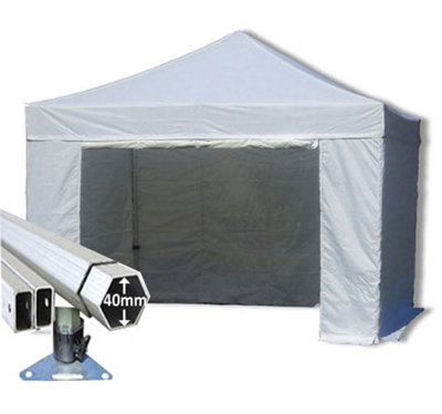 3m x 3m Extreme 40 Instant Shelter Pop Up Gazebos Frame, Canopy & Sides - White