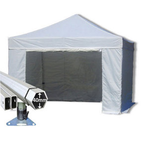 3m x 3m Extreme 40 Instant Shelter Pop Up Gazebos Frame, Canopy & Sides - White
