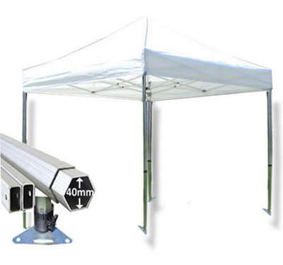 3m x 3m Extreme 40 Instant Shelter Pop Up Gazebos Frame & Canopy - White