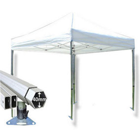 3m x 3m Extreme 40 Instant Shelter Pop Up Gazebos Frame & Canopy - White