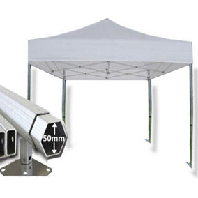 3m x 3m Extreme 50 Instant Shelter Pop Up Gazebos Frame & Canopy - White