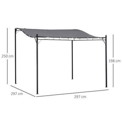 3m x 3m Gazebo Backyard Pool Garden Pergola Canopy Sun Shade Shelter Soft Top - 3