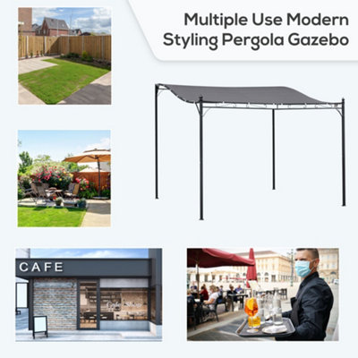 3m x 3m Gazebo Backyard Pool Garden Pergola Canopy Sun Shade Shelter Soft Top - 6