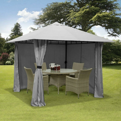 3m x 3m Gazebo Marquee Heavy Duty Garden Tent Showerproof Full