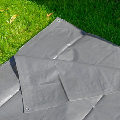 3m x 3m Heavy duty gray waterproof tarpaulin/ground sheet