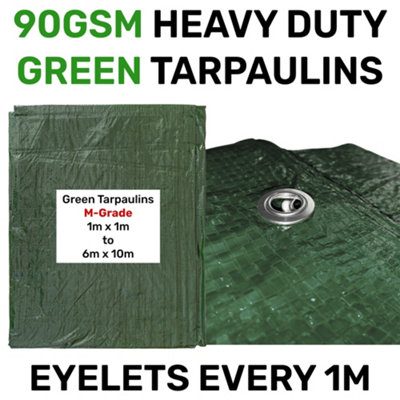 3m x 3m royal green waterproof garden  tarp - 6