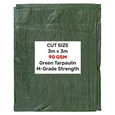 3m x 3m royal green waterproof garden  tarp - 9