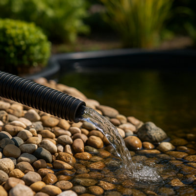3m x 40mm Ribbed Tubing for Pump Filter Sump Water Butt 1.5