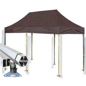 3m x 6m Extreme 40 Instant Shelter Pop Up Gazebos Frame & Canopy - Black