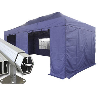 6m x 4m Extreme 50 Instant Shelter Pop Up Gazebos Black/Silver main image 0