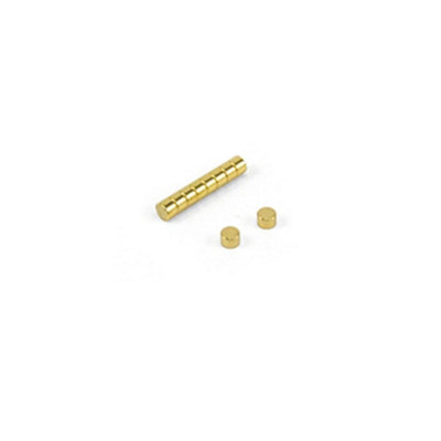10-Pack Gold Plated N42 Neodymium Magnets – 3mm X 2mm, Strong & Hypoallergenic