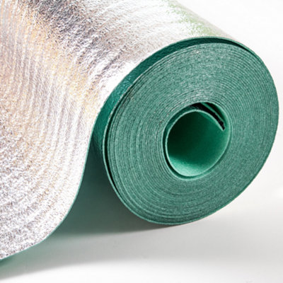 3mm Silver Wood & Laminate Flooring Underlay (1m x 15m Roll) Foil Damp