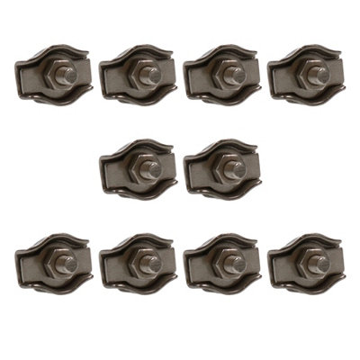 3mm Simplex Wire Rope / Cable Clamp Grips 10 PACK 316 Marine Stainless Steel