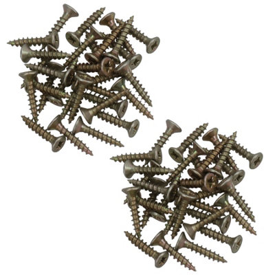 3mm x 16mm Countersunk Wood Chipboard Screw Fasteners PZ1 Drive 60pc